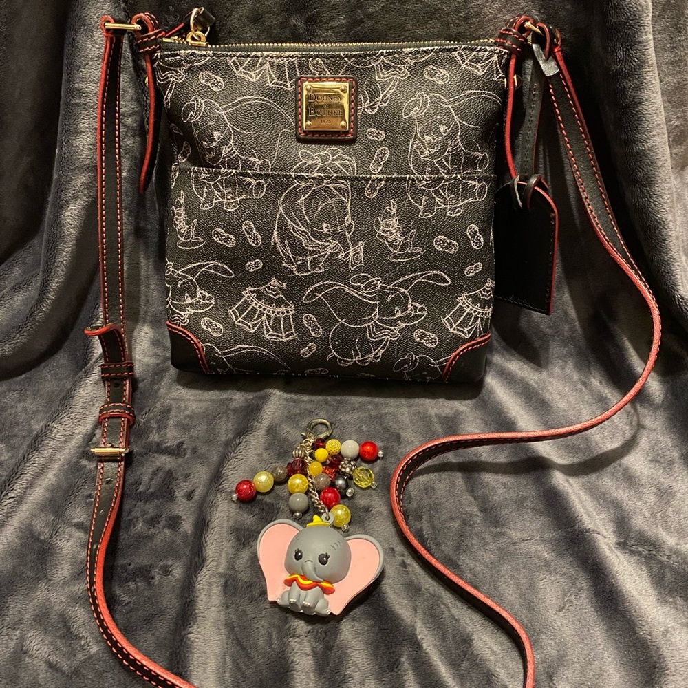 Dooney & Bourke disney dumbo 75 years with custom charm EUC